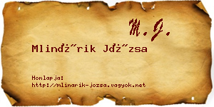 Mlinárik Józsa névjegykártya